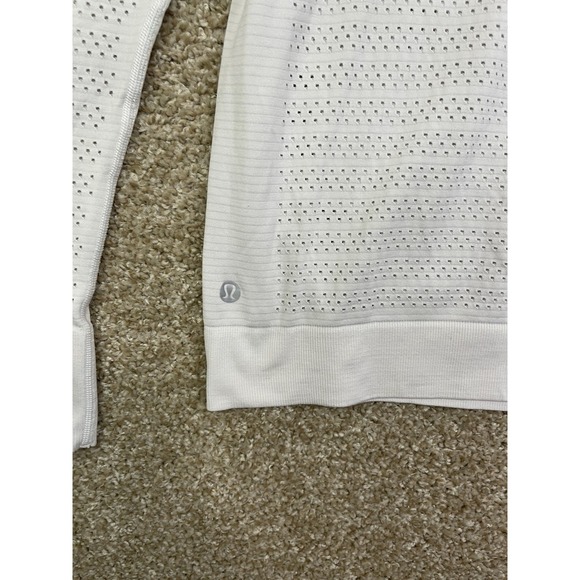 Lululemon Breeze Long Sleeve White Breathable Shirt 6 - Picture 9 of 9
